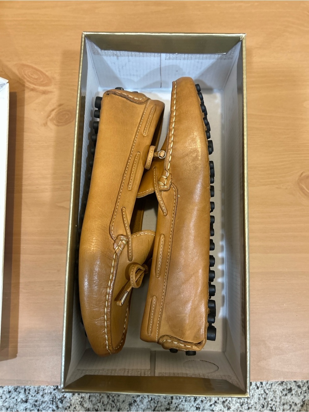 Mercanti Fiorentini Tan Leather Moccasin Loafers